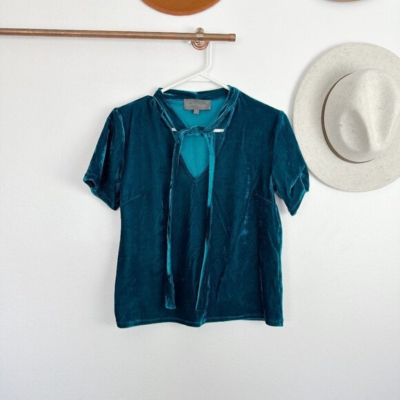 Anthropologie Sunday in Brooklyn Velvet Blouse XS - Picture 1 of 1